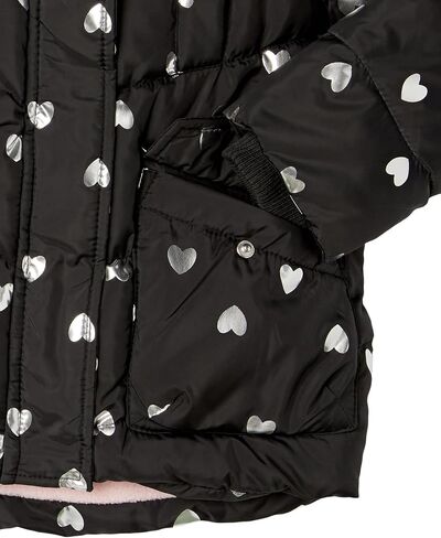 URBAN REPUBLIC Baby Girls Heavyweight Heart Print Hooded Puffer Jacket in Saudi Arabia