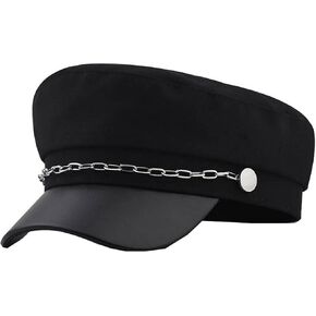 Brcus Men Women Yacht Captain Sailor Hat Newsboy Cabbie Baker Boy Peaked Beret Cap in Kuwait