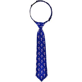 Retreez Delightful Christmas Candy Canes Pattern Woven Pre-tied Boy's Tie