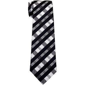 Retreez Classic Plaid Patterns Woven Boy's Tie - 8-10 years