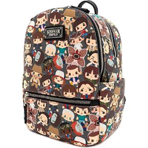 Loungefly Stranger Things Baby Characters Chibi All Over Print Mini Backpack
