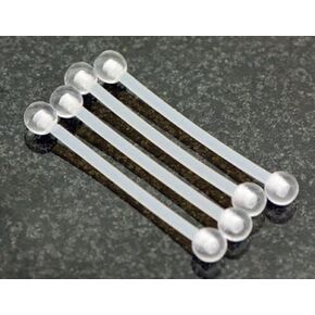 4 Pc 14g 1" Pregnancy Flexible Belly Nipples Retainers with Clear Acrylic Ends in Saudi Arabia
