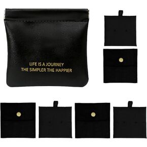 Harlang 5 pack Jewelry Pouch with Insert Pad Luxury Microfiber Jewelry Package Gift Bag for Necklace Rings Earrings Green