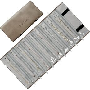 ايه بي كرو حقيبة سفر محمولة لتنظيم المجوهرات والقلائد والقلائد والسلسلة والقلائد حقيبة تخزين القلائد حقيبة عرض للنساء والفتيات in Kuwait