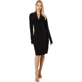 Norma Kamali Women's Long Sleeve Side Draped Dress in Saudi Arabia