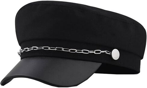 Brcus Men Women Yacht Captain Sailor Hat Newsboy Cabbie Baker Boy Peaked Beret Cap in Kuwait