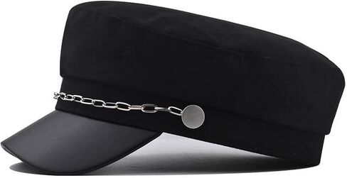 Brcus Men Women Yacht Captain Sailor Hat Newsboy Cabbie Baker Boy Peaked Beret Cap in Kuwait