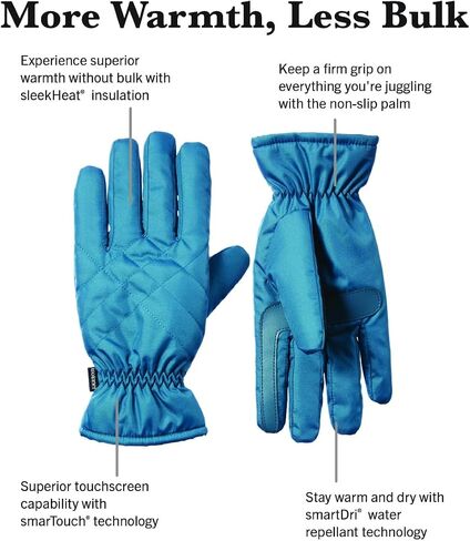 isotoner Womens Sleekheat Glove W/Quilting in Saudi Arabia