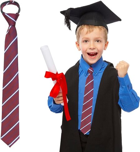 Mantieqingway Boys Tie, Kids Adjustable Necktie Corbatas Para Niños Pre-tied Zipper Tie for Graduation School Uniform 5-12 yr in Saudi Arabia