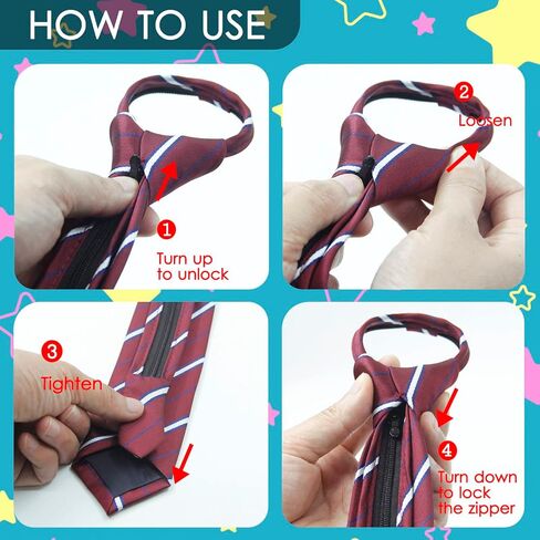 Mantieqingway Boys Tie, Kids Adjustable Necktie Corbatas Para Niños Pre-tied Zipper Tie for Graduation School Uniform 5-12 yr in Saudi Arabia