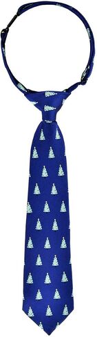 Retreez Christmas Joyful Christmas Tree Pattern Woven Pre-tied Boy's Tie in Saudi Arabia