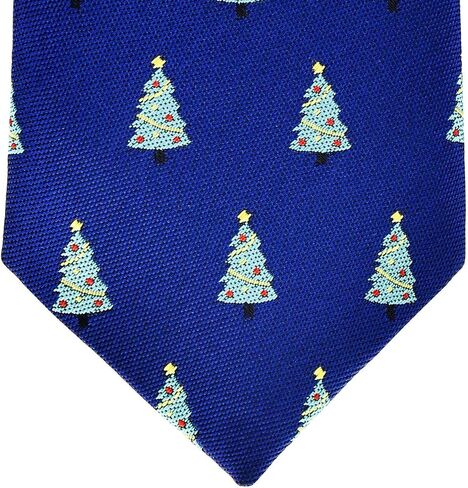 Retreez Christmas Joyful Christmas Tree Pattern Woven Pre-tied Boy's Tie in Saudi Arabia