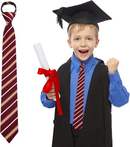 Mantieqingway Boys Tie, Kids Adjustable Necktie Corbatas Para Niños Pre-tied Zipper Tie for Graduation School Uniform 5-12 yr in Saudi Arabia
