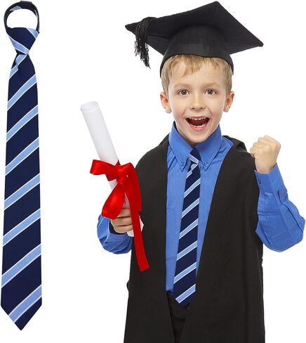 Mantieqingway Boys Tie, Kids Adjustable Necktie Corbatas Para Niños Pre-tied Zipper Tie for Graduation School Uniform 5-12 yr in Saudi Arabia