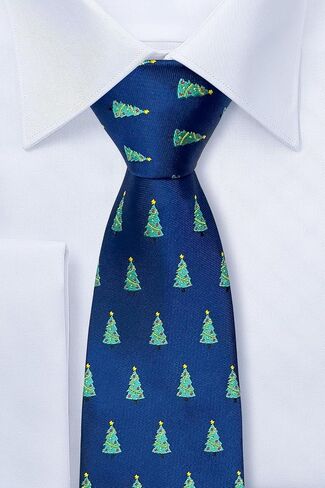 Retreez Christmas Joyful Christmas Tree Pattern Boy's Tie - 8-10 years in Saudi Arabia