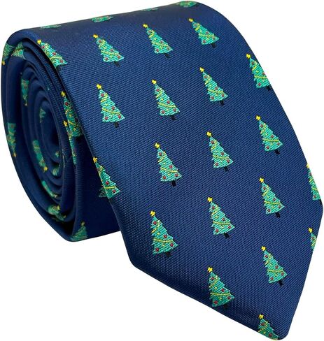Retreez Christmas Joyful Christmas Tree Pattern Boy's Tie - 8-10 years in Saudi Arabia