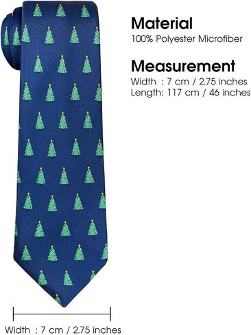 Retreez Christmas Joyful Christmas Tree Pattern Boy's Tie - 8-10 years in Saudi Arabia
