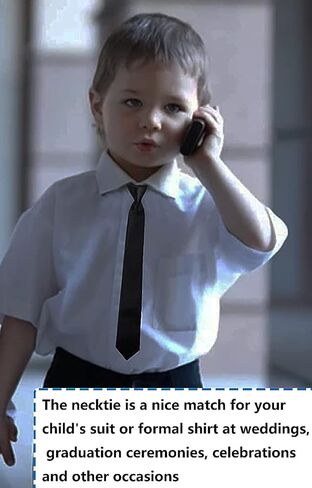 بوترفوني 4 قطع ربطة عنق للاولاد بحزام رقبة مرن مربوطة مسبقا للاطفال الصغار، متعددة الالوان، 10 انش, متعدد الألوان in Kuwait