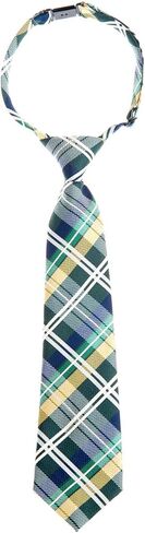 Retreez Elegant Classic Plaid Check Woven Microfiber Pre-tied Boy's Tie in Saudi Arabia