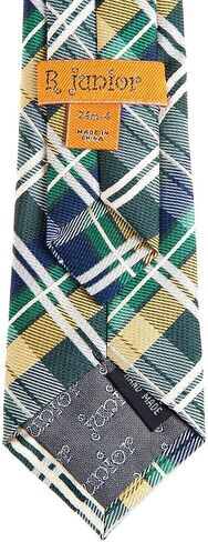 Retreez Elegant Classic Plaid Check Woven Microfiber Pre-tied Boy's Tie in Saudi Arabia