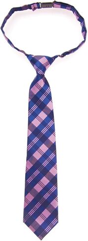 Retreez Tartan Plaid Patterns Woven Microfiber Pre-tied Boy's Tie in Saudi Arabia