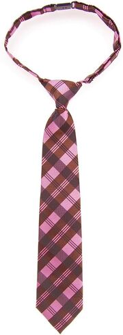 Retreez Tartan Plaid Patterns Woven Microfiber Pre-tied Boy's Tie in Saudi Arabia