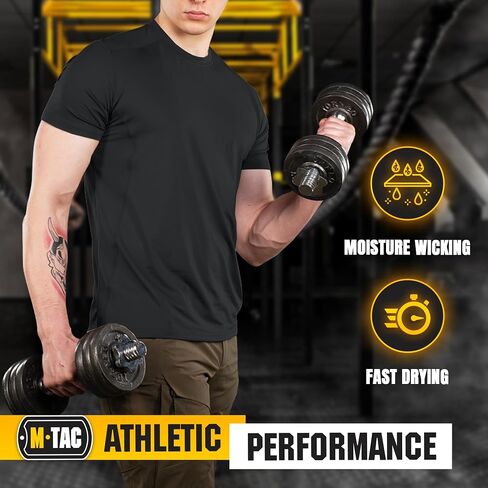 M-Tac Tactical Short Sleeve T-Shirt - Army Military Ultra Vent Men's Athletic Workout Gym Training T Shirt in Kuwait