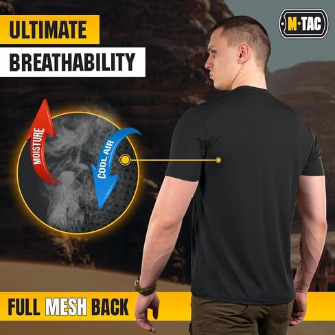 M-Tac Tactical Short Sleeve T-Shirt - Army Military Ultra Vent Men's Athletic Workout Gym Training T Shirt in Kuwait