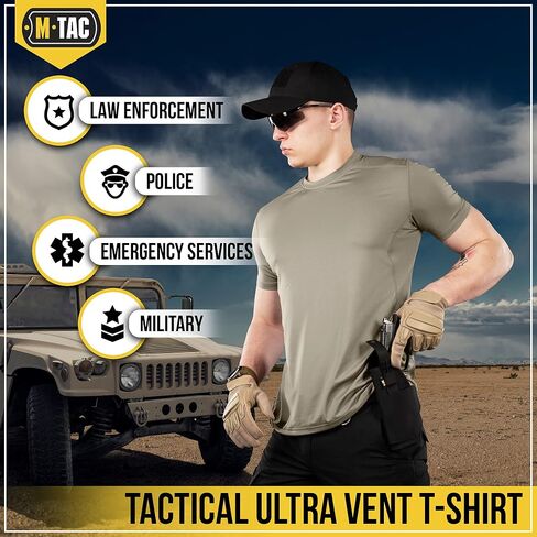 M-Tac Tactical Short Sleeve T-Shirt - Army Military Ultra Vent Men's Athletic Workout Gym Training T Shirt in Saudi Arabia