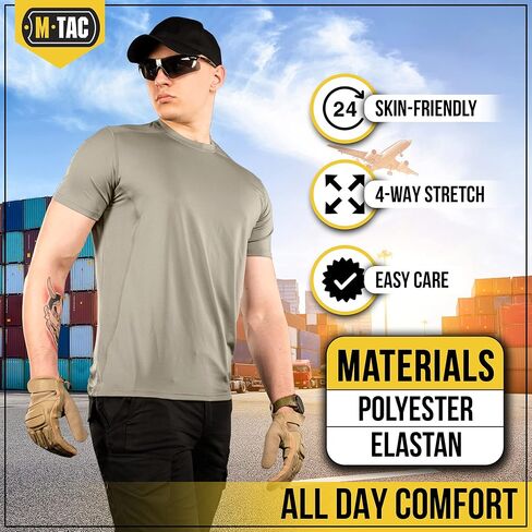 M-Tac Tactical Short Sleeve T-Shirt - Army Military Ultra Vent Men's Athletic Workout Gym Training T Shirt in Saudi Arabia