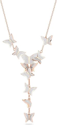 SWAROVSKI Lilia Y necklace, Butterfly, White, Rose-gold tone plated in Saudi Arabia