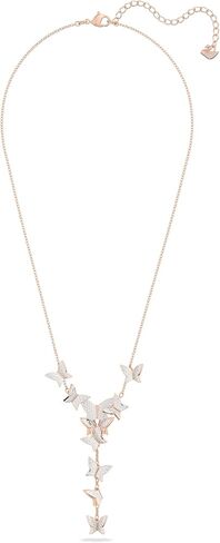 SWAROVSKI Lilia Y necklace, Butterfly, White, Rose-gold tone plated in Saudi Arabia