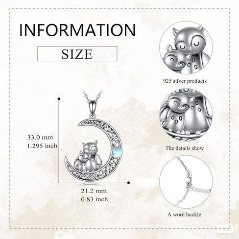 AXELUNA Father/Mother and Daughter/Son Animals Necklace Sterling Silver in Kuwait