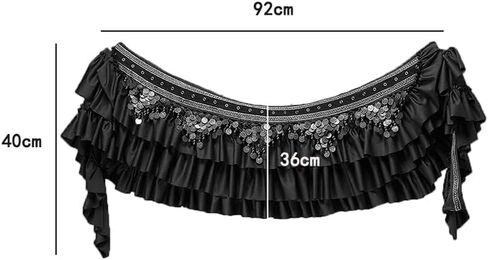 الرقص الشرقي الخصر سلسلة عملة وشاح الورك تنورة الرقص زي الأداء العرقي in Kuwait