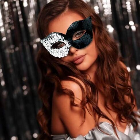 ARK Survivor Unisex Sequin Mardi Gras Mask For Carnival Halloween Club Rave Mask in Saudi Arabia