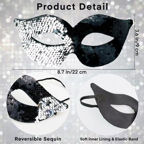 ARK Survivor Unisex Sequin Mardi Gras Mask For Carnival Halloween Club Rave Mask in Saudi Arabia