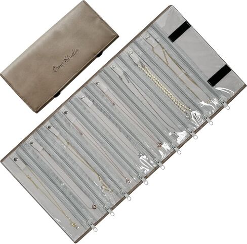 ايه بي كرو حقيبة سفر محمولة لتنظيم المجوهرات والقلائد والقلائد والسلسلة والقلائد حقيبة تخزين القلائد حقيبة عرض للنساء والفتيات in Kuwait