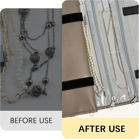 ايه بي كرو حقيبة سفر محمولة لتنظيم المجوهرات والقلائد والقلائد والسلسلة والقلائد حقيبة تخزين القلائد حقيبة عرض للنساء والفتيات in Kuwait