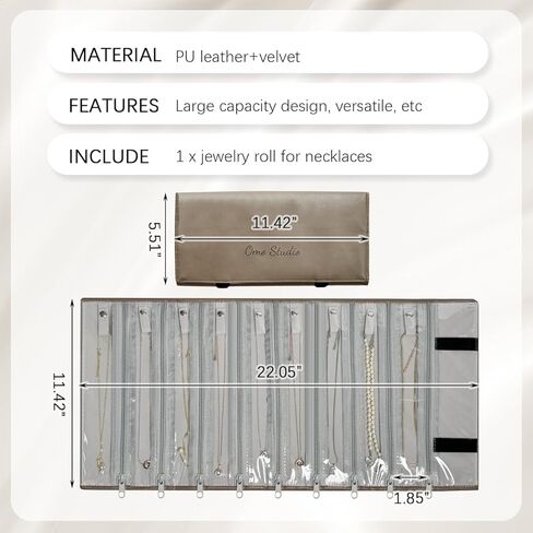 ايه بي كرو حقيبة سفر محمولة لتنظيم المجوهرات والقلائد والقلائد والسلسلة والقلائد حقيبة تخزين القلائد حقيبة عرض للنساء والفتيات in Kuwait