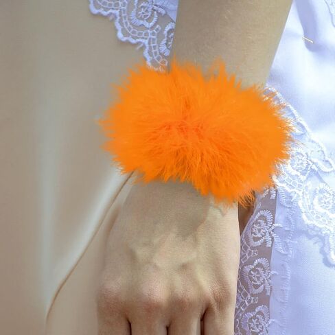 أساور معصم من الريش من مورتشيوس، أساور معصم من الريش الناعم، أساور دائرية لصفعة المعصم للنساء والفتيات وإكسسوارات حفلات الهالوين in Kuwait