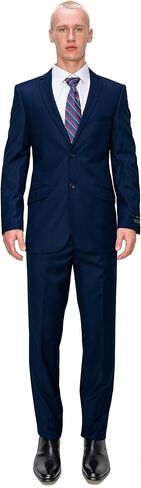 طقم بدلة رجالي من أنطونيو أومو - مقاس نحيف مكون من قطعتين سترة واحدة بصدر واحد وسروال لبدلات فستان الزفاف التجارية in Kuwait