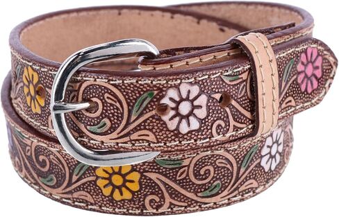 CTM® Girls Floral Embossed Belt in Saudi Arabia