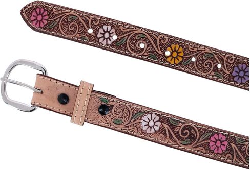 CTM® Girls Floral Embossed Belt in Saudi Arabia