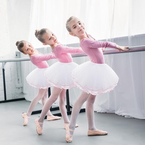 WLLHYF Girls Tutu Skirt，4 Layers Tulle Tutu Skirts Elastic Fluffy Ballet Dance Skirts for Toddler Kid Children Xmas Party in Saudi Arabia