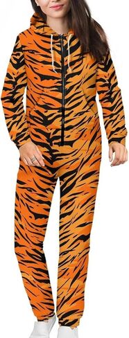 NRBEAWD Unisex Novelty Printed One-piece Pajamas Women Men Hooded Jumpsuits Adult Nightwear Romper S-4XL in Saudi Arabia