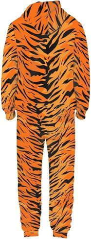 NRBEAWD Unisex Novelty Printed One-piece Pajamas Women Men Hooded Jumpsuits Adult Nightwear Romper S-4XL in Saudi Arabia