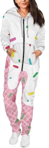 Biyejit Unisex Adults Onesie Pajamas Men Women Cosplay Costume Sleepwear One-Piece Jumpsuits Homewear in Saudi Arabia