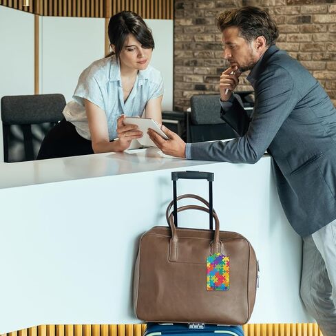 عبوتان من علامة الأمتعة الجلدية لحقيبة السفر على الشاطئ وشجرة النخيل وغروب الشمس وعلامة حقيبة فريدة من نوعها مع ملصق تعريف غطاء الخصوصية وحلقة من الفولاذ المقاوم للصدأ للنساء والرجال وحقائب الأمتعة، وعلامات السفر للأمتعة in Kuwait