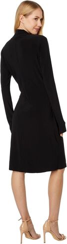 Norma Kamali Women's Long Sleeve Side Draped Dress in Saudi Arabia