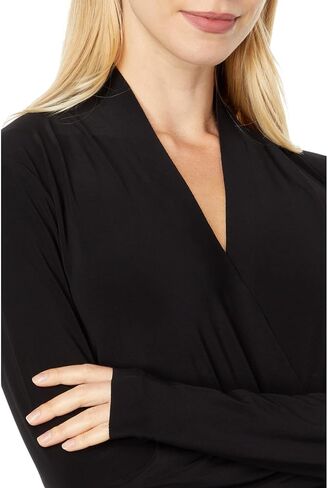 Norma Kamali Women's Long Sleeve Side Draped Dress in Saudi Arabia